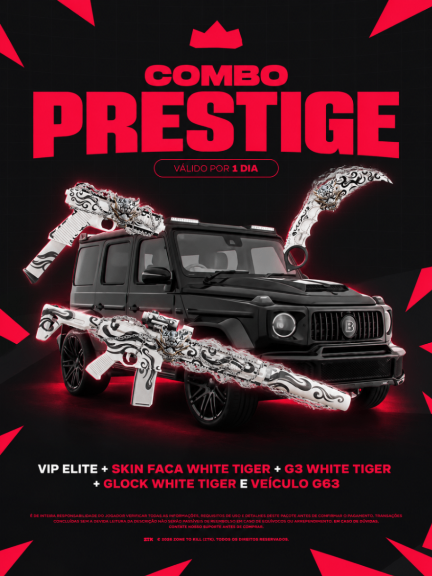 COMBO PRESTIGE + VIP ELITE - 1 DIA