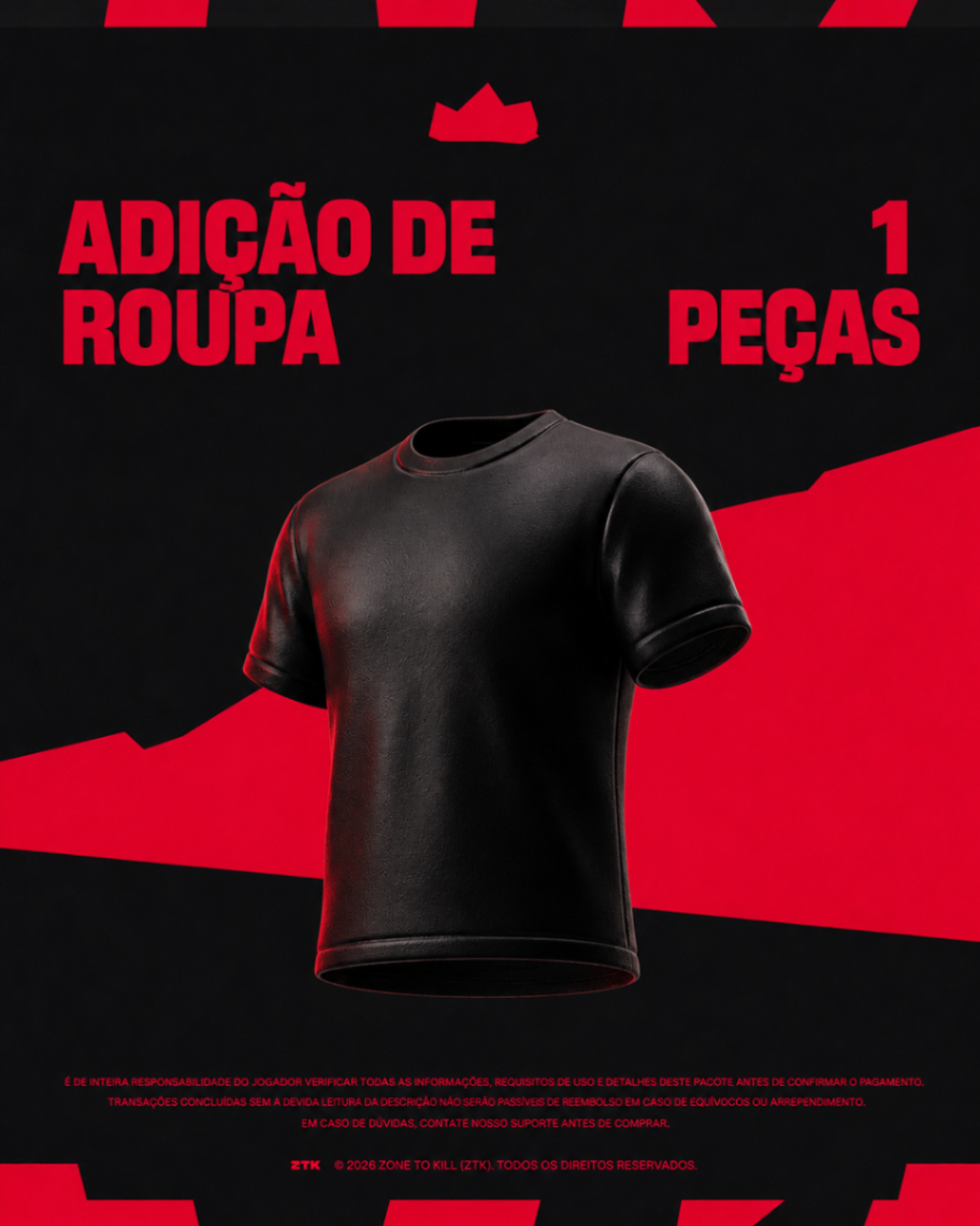 ROUPAS PERSONALIZADAS - 1 PEÇA