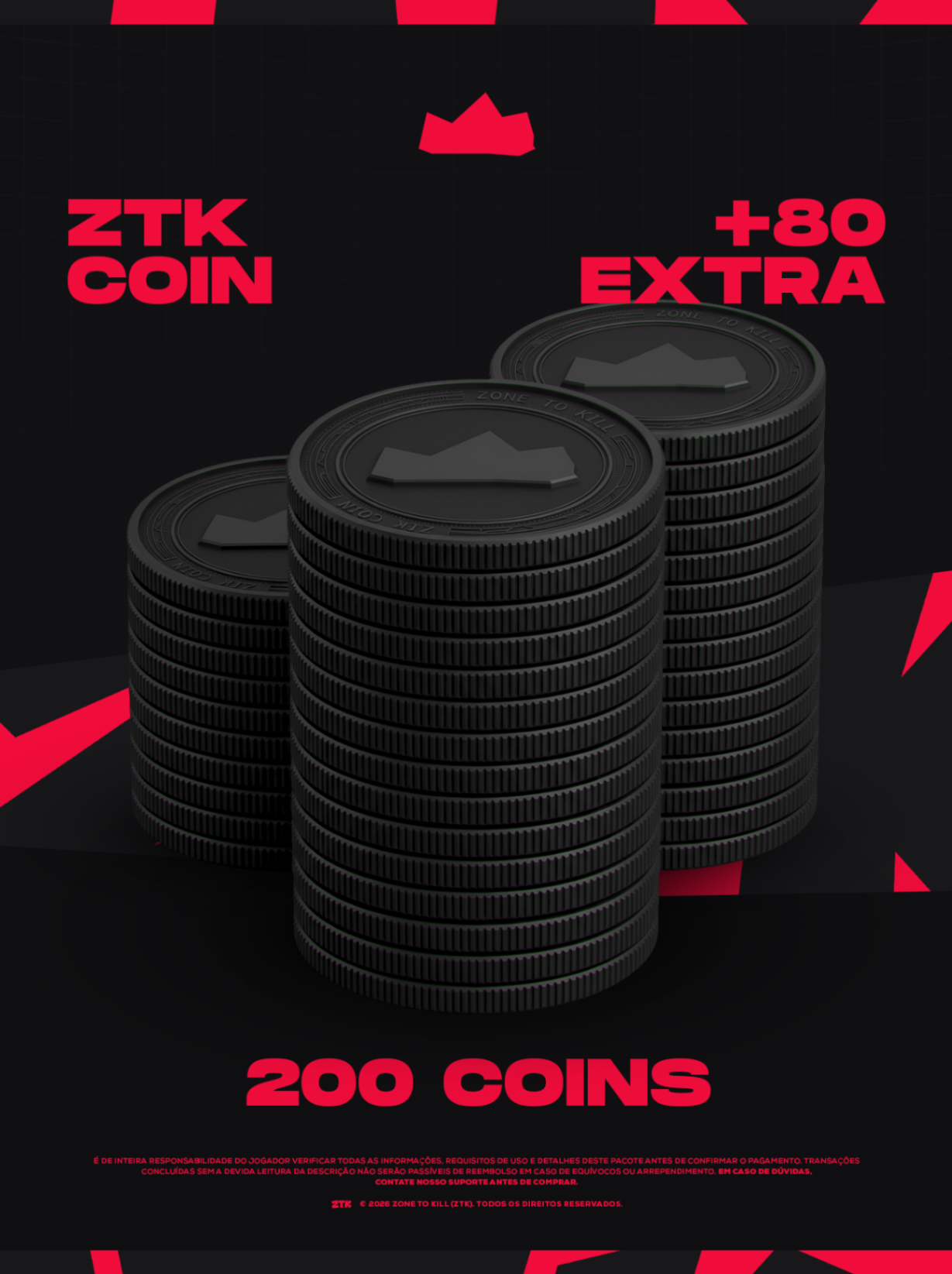 200 COINS + 80 BÔNUS