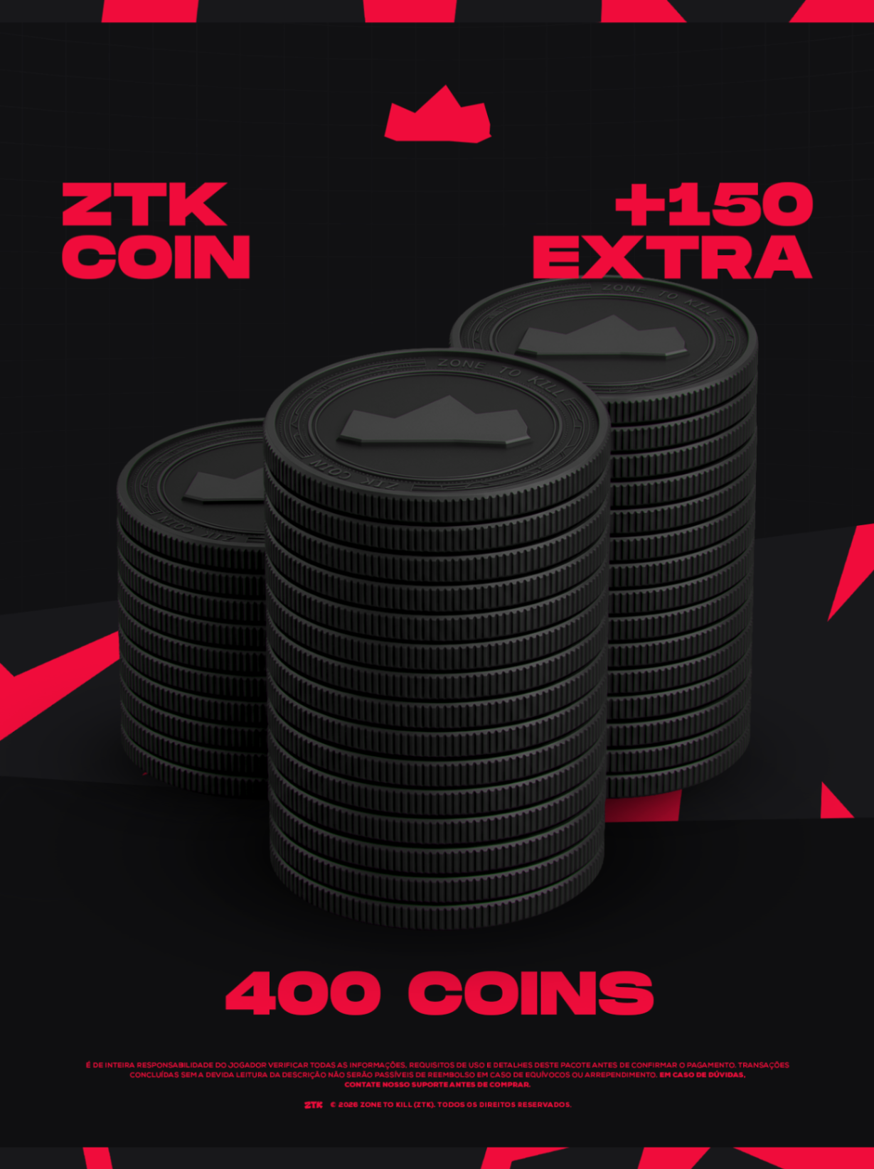 400 COINS + 150 BÔNUS