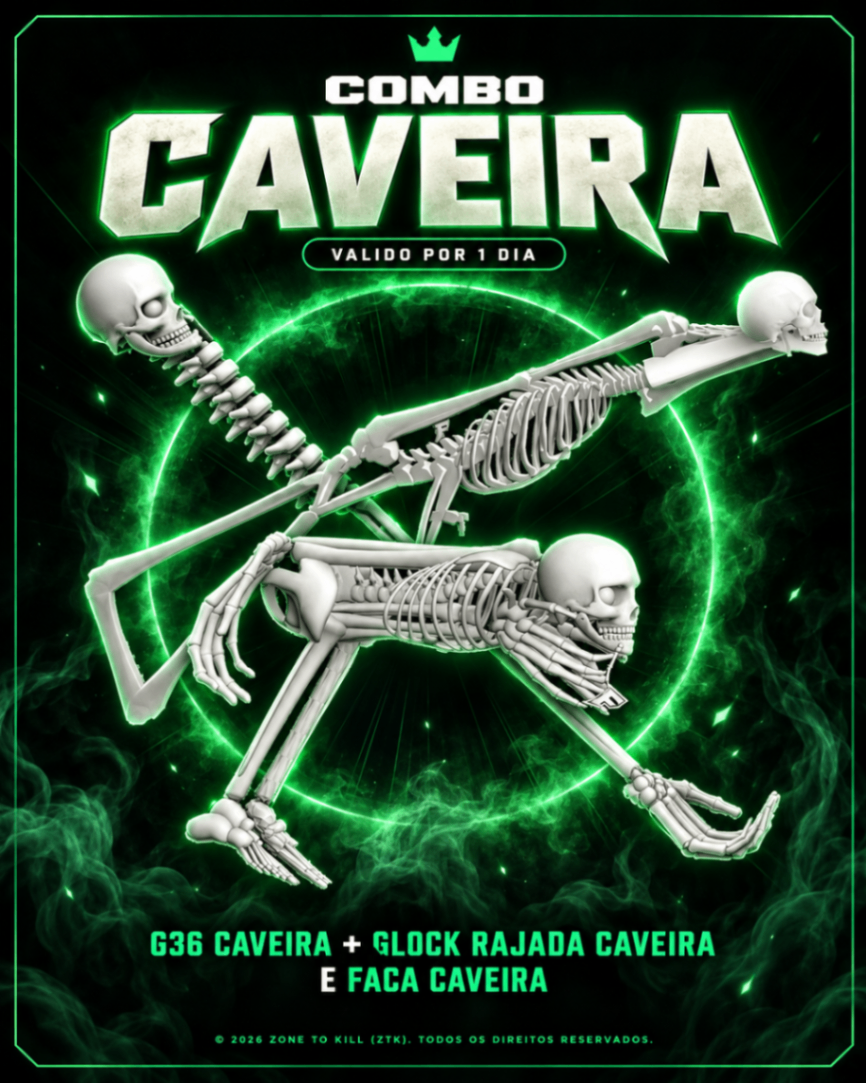 COMBO CAVEIRA + VIP MYTHICAL - 1 DIA