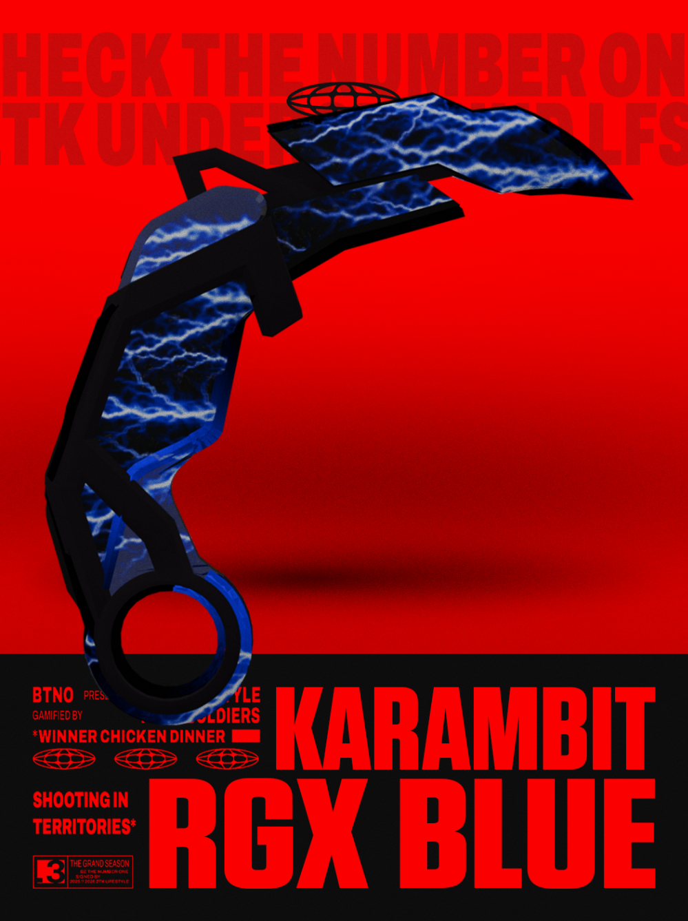 SKIN KARAMBIT RGX BLUE - 30 DIAS