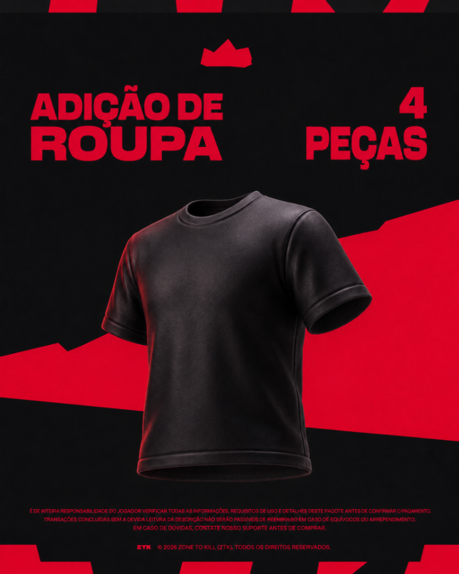 ROUPAS PERSONALIZADAS - 4 PEÇAS