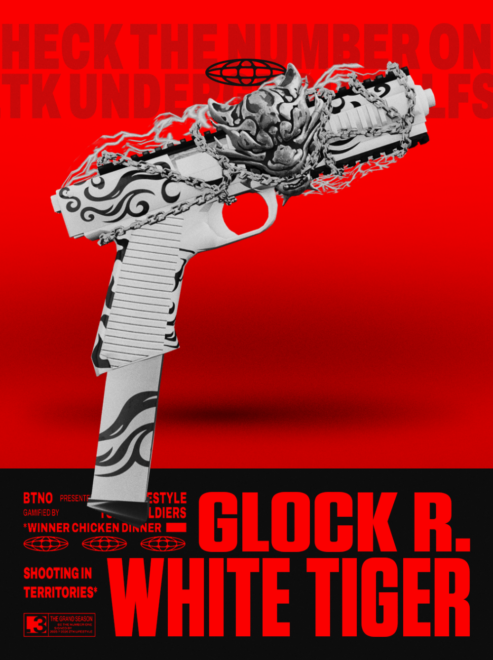 SKIN GLOCK WHITE TIGER - 30 DIAS